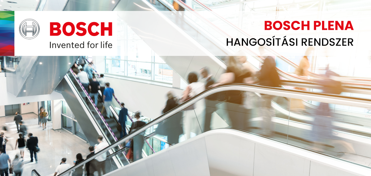 Bosch Plena hangosítási rendszer kereskedelmi vagy vészhelyzeti megoldásokhoz