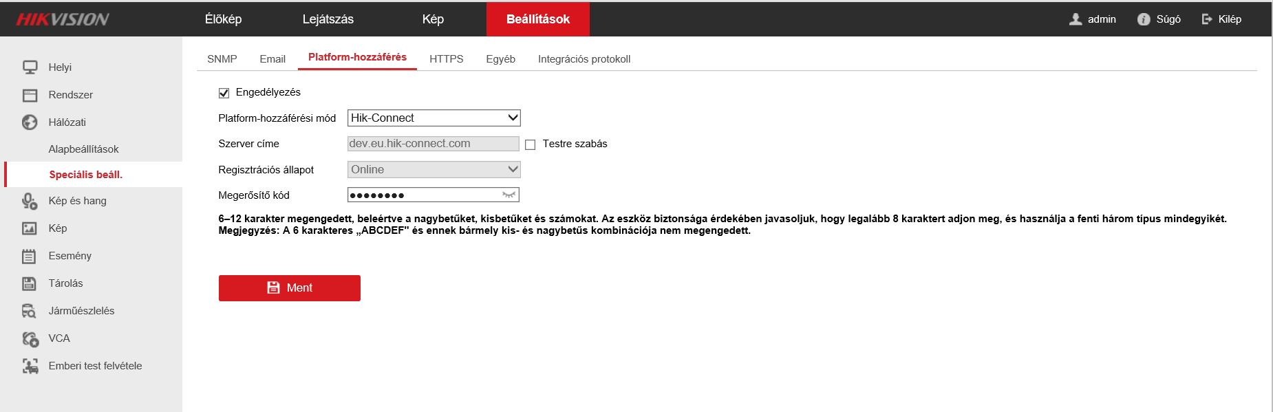 Hik-Connect web application